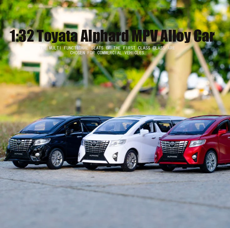 1:32 Alphard MPV Diecasts& Toy Vehicles металлическая модель автомобиля звуковой светильник коллекция автомобилей игрушки для детей Рождественский подарок