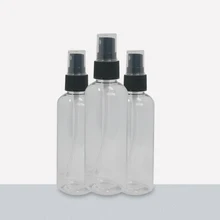 1 шт. мини пластиковая прозрачная маленькая пустая бутылка-спрей для макияжа и ухода за кожей многоразового использования случайного цвета для путешествий 30 мл 150 мл