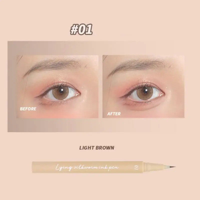 Professional Matte Brown Lying Silkworm Pen Liquid Eyeliner Quick-drying Long-lasting Eye Beauty TSLM1 | Красота и здоровье