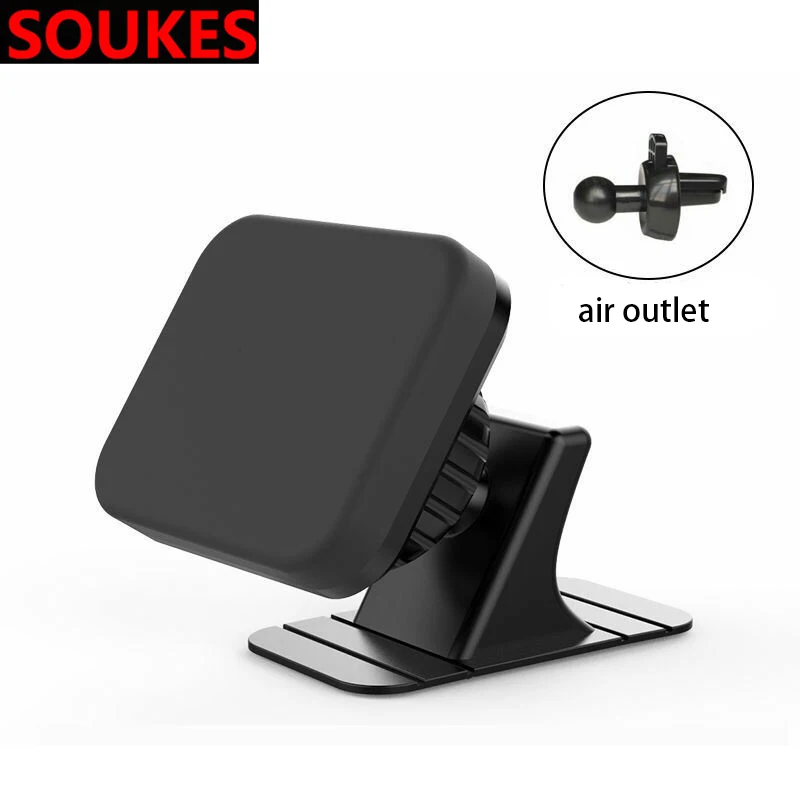 Магнитный для peugeot 206 307 407 308 208 Toyota Corolla Yaris Rav4 Avensis Mini Cooper автомобильный держатель телефона для лобового стекла - Color Name: with air clip