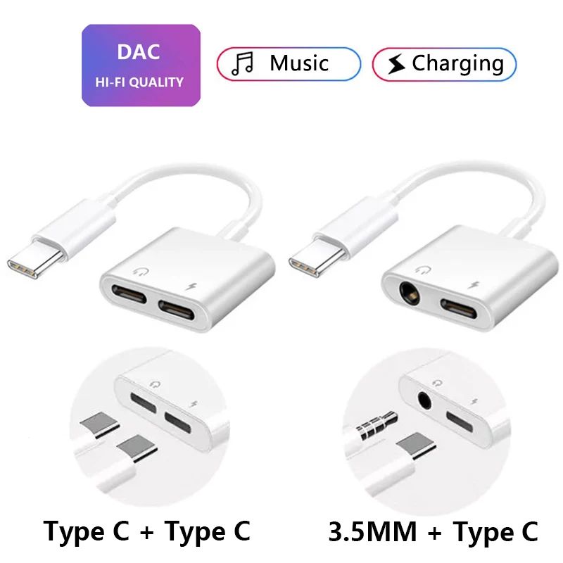 2 в 1 переходник с USB Type C на AUX 3 5 мм для Samsung S21 S20 Note20 Ultra Plus | Мобильные телефоны и