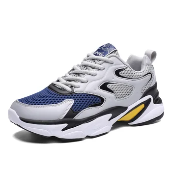 

2020 Summer Men Sneakers Lightweight Casual Soft Mens Shoes Mesh Breathable Lace-up Footwear Men Wear-resistant Sports Shoes