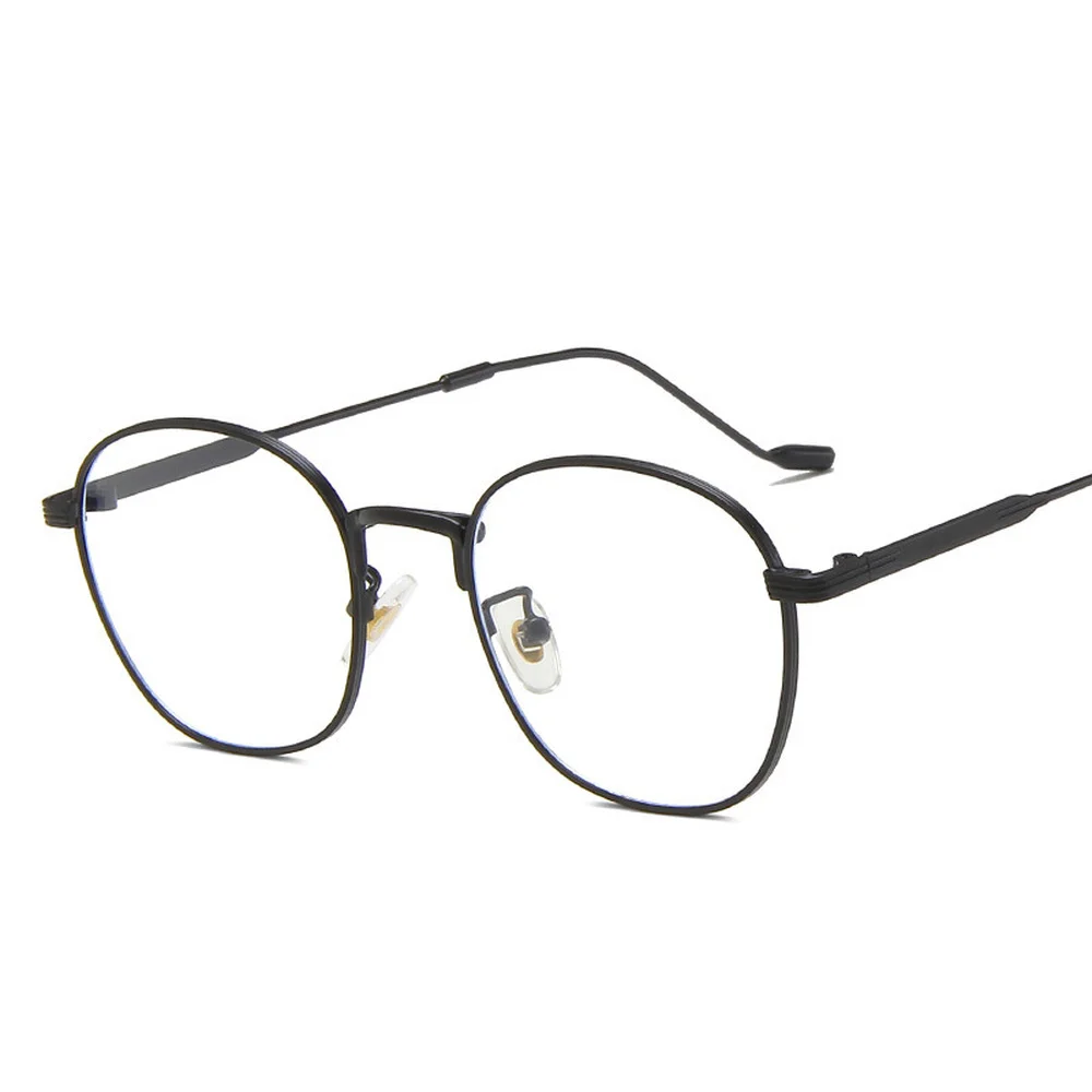 

2020 Metal Round Small Frame Optical Glasses Computer Goggle Anti Blue Light Protection Eyewear Flat Lens Trend Spectacles UV400
