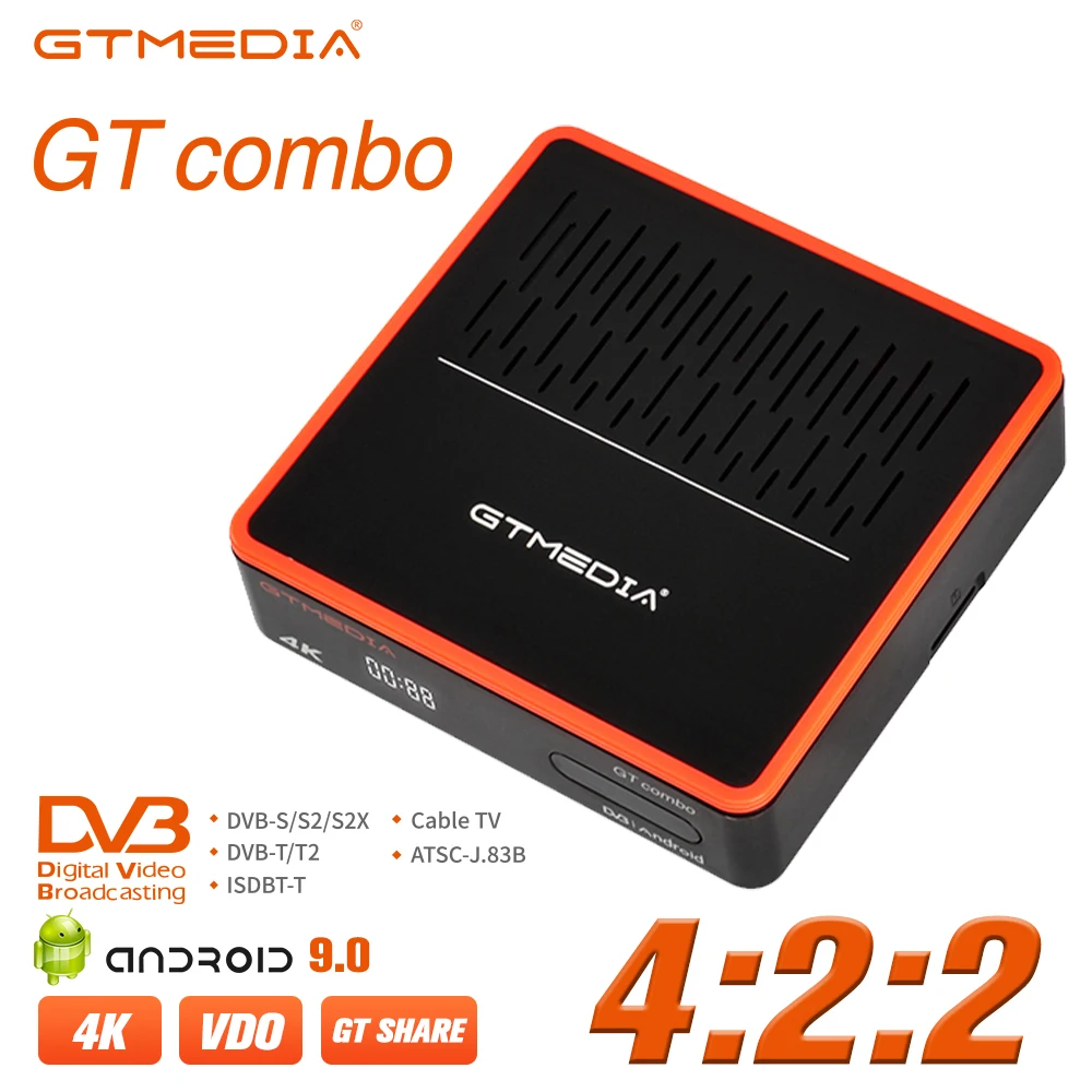 Новинка проводной смарт-приемник GTMEDIA GT DVB T2 S2 C Android поддержка смарт-ТВ Cline M3u
