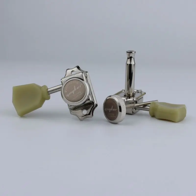 Electric Guitar Tuners 1 Set GUYKER 3R3L Vintage Deluxe Electric Guitar Machine Heads Tuners Nickel Tuning Pegs