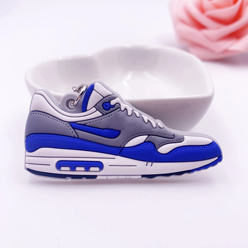 Брелок для ключей Mini Jordan Shoe Max 1, брелок для женщин, мужчин, детей, подарок для ключей, баскетбольные кроссовки Porte Clef - Цвет: K0055-7