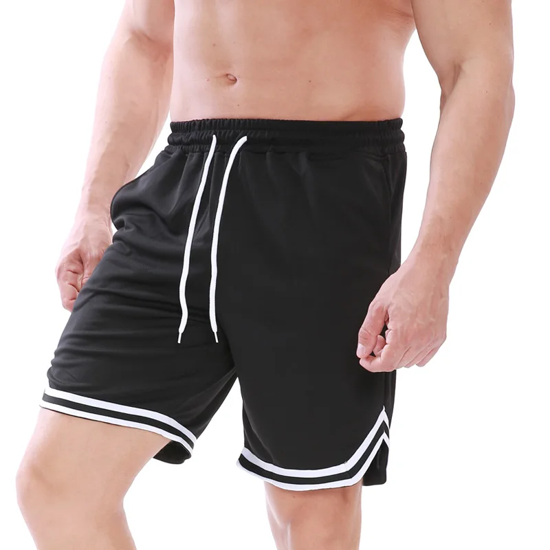 

New Men Fitness Bodybuilding Shorts Man Summer Leisure Fitness Workout Male Breathable Mesh Sportswear Jogger Beach Short Pants