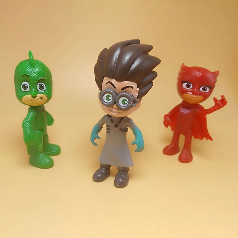 6 шт. Pj Masks Мультяшные персонажи фигурки аниме игрушки для детей подарок на день рождения игрушки