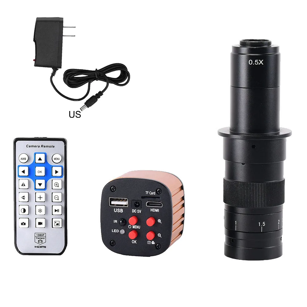 16MP HDMI USB промышленный электронный цифровой видео микроскоп камера 120X 180X 300X C крепление объектива Комплект для телефона DIY ремонт TB - Цвет: C