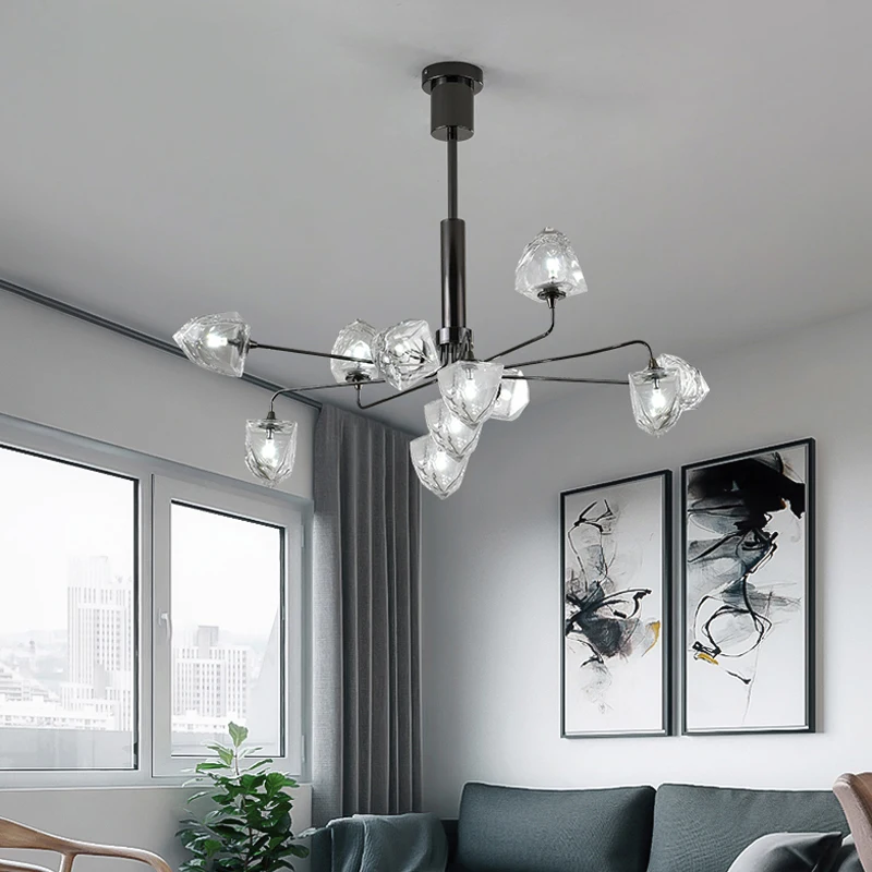 

Modern simplicity Nordic Chandelier Lighting Luxury Lights LED Chandeliers Indoor Light Fixtures Bulbs Lamp crystal lampshade