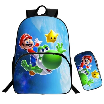 

16 Inch Mario Sonic Boom Hedgehogs Children School Bags Orthopedic Backpack Kids School Boys Mochila Infantil Catoon Bags