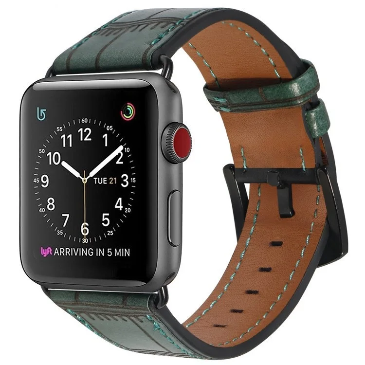 green Ремешок correa для apple watch 5 3 4 ремешок для apple watch iwatch ремешок 38 мм 42 мм pulseira кожаный ремешок 44 мм 40 мм ремешок для часов - Цвет ремешка: green