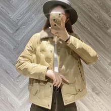 

High Quality Printed Genuine Sheepskin Down Jacket Women Short Winter Natural Mink Fur Collar Natural Fur Leather Coat