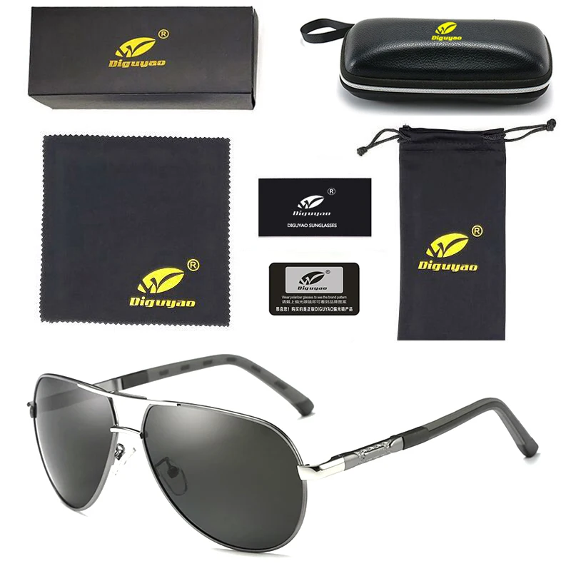 Мужские солнцезащитные очки, Ретро стиль, алюминий, поляризационные линзы, очки для вождения, женские солнцезащитные очки, uv400, высокое качество, Oculos de sol - Цвет линз: Gun---Black