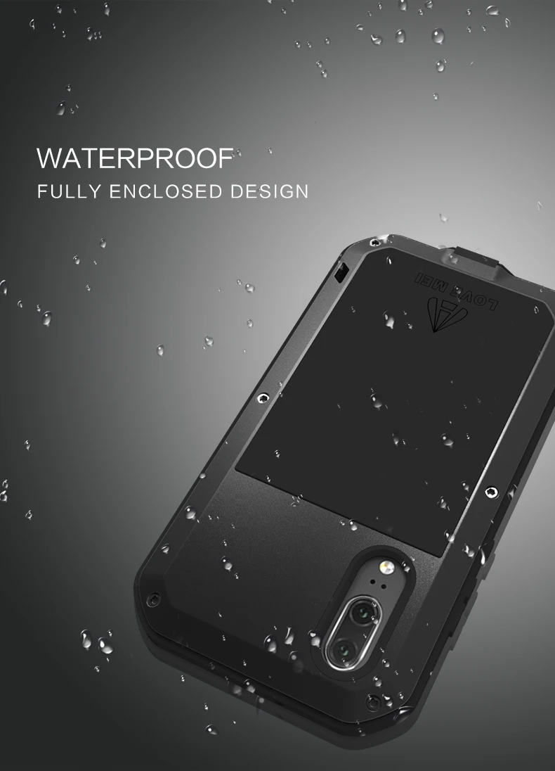 Металлический водонепроницаемый чехол для huawei P20 противоударный чехол для huawei P20 Pro P20 чехол алюминиевая защита P20 Gorilla glass