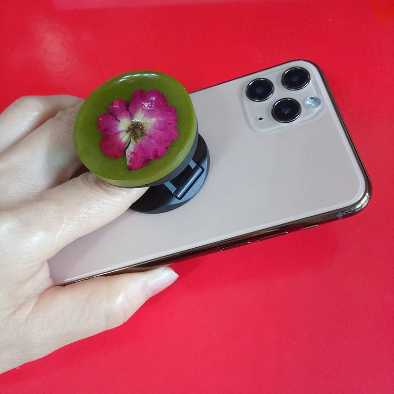 2 Pieces Mould 6-Cavity Phone Silicone Mould Socket 12 Pieces Cellphone Socket Collapsible Phone Grip Holder