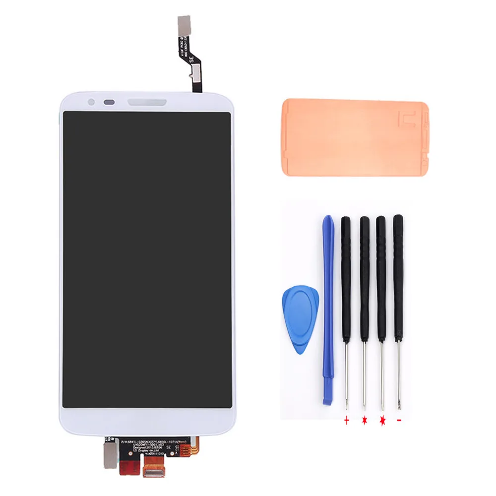 White with tool glue Для LG G2 ЖК-дисплей для LG G2 экран D802 D805 ЖК-дисплей сенсорный экран дигитайзер D802 ЖК-сборка запасные части D802 дисплей - Цвет: White with tool glue