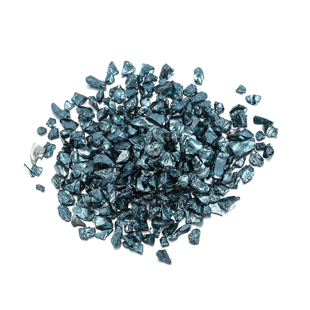 20/50g Glass Metal Crushed Stone Filler DIY Table Decoration Cake Fruit Coaster Filling Decorative Crystal For Epoxy Resin Mold Metal blue