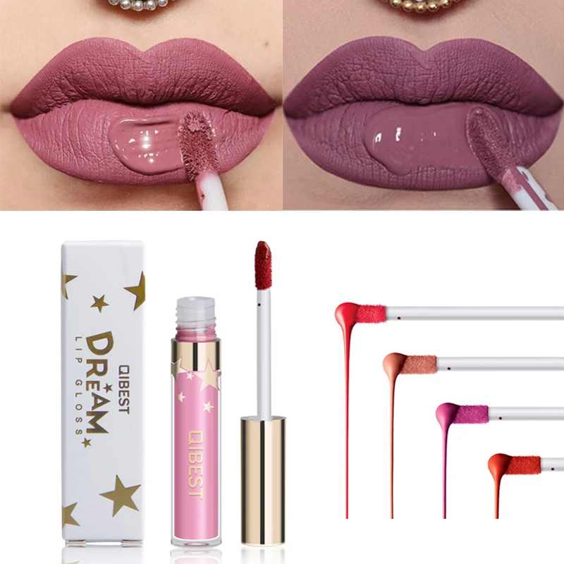 

Matte Liquid Lipstick Waterproof Long Lasting Metallic Matte Lip Gloss Lips Makeup Cosmetic Sexy Red Nude Mate Lip Tint Lipgloss