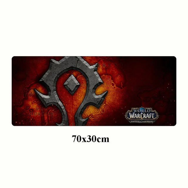 70x30 см World of Warcraft запирающийся край игровой коврик для мыши большая мода WOW Коврик для мыши для скоростного геймера ноутбука резиновый коврик для мыши - Цвет: Синий