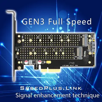 

M.2 NVMe NGFF to PCIE3.0 SSD Adapter Card SATA3 with Cooling Fan Expansion Card