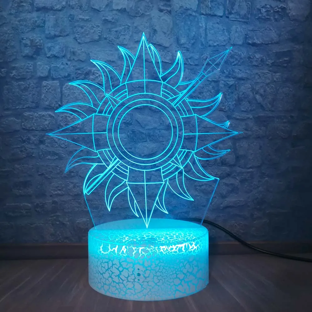 Дом Martell логотип Игра престолов песня Льда и Огня 3D светодиодный настольная лампа