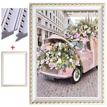 

ARMYQZ framed New Arrival Diamond Painting Full Square Flower 5D DIY Round Diamond Embroidery Mosaic Cross Stitch Decoration H