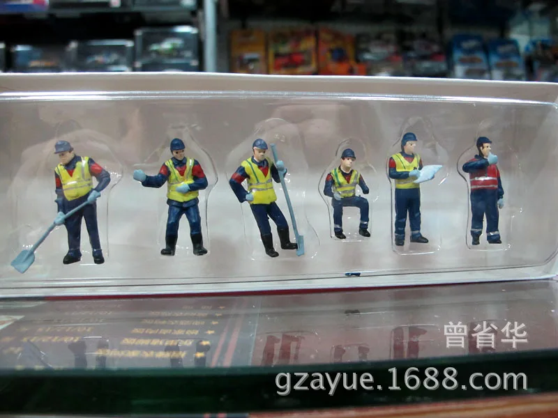 

1: 50 Engineering Vehicle Toy Scene Figurine Work Site Scene Accessories Workers Figurine Scene Figure