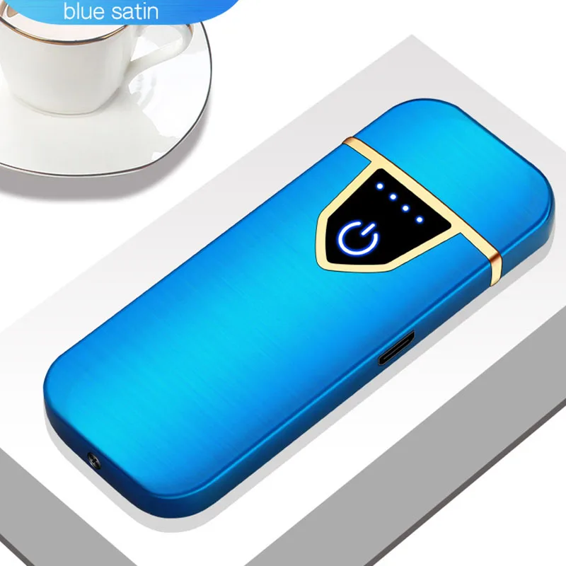 1pc lighter 1 шт. Мощный светодиодный дисплей зарядка через usb импульсная Зажигалка горячая Распродажа двойная дуговая плазменная Зажигалка Ветрозащитная электронная сигарета зажигалка - Цвет: 1pc lighter