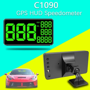 

Best GPS HUD Speedometer C1090 With Auto Adjust Brightness Through Light Sensor Over-speed Alarm Setting Free Shipping