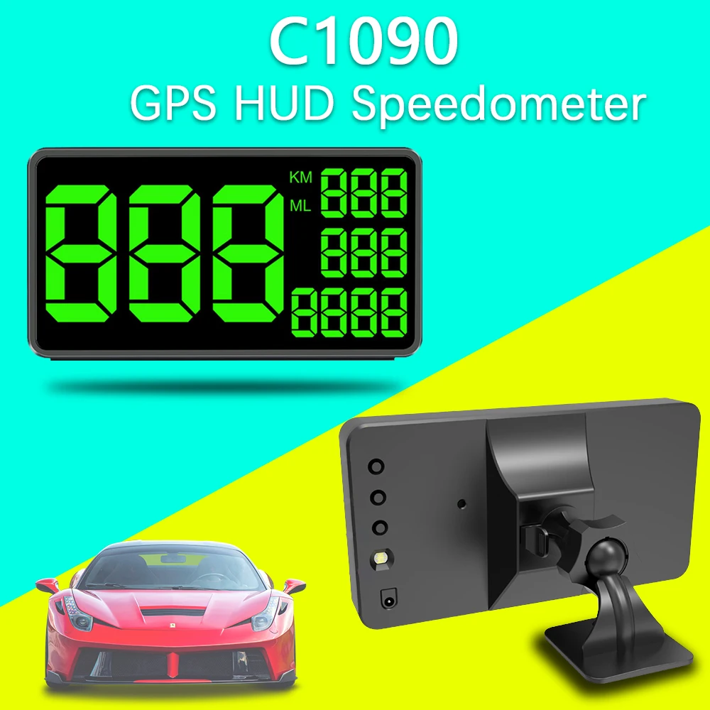 GPS-измеритель скорости HUD C1090 с автоматической регулировкой яркости через