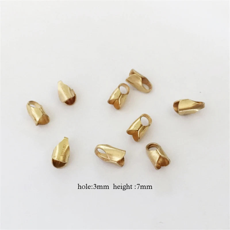 Innendurchmesser 14K Gold gefüllte Endkappen Großhandel Zubehör für die Schmuckherstellung Handgefertigtes DIY-Zubehör Goldschmuckzubehör – Detail 10