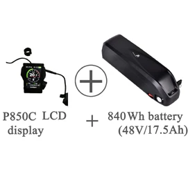 P850C 17.5Ah ЕС США нет налога! Bafang mid drive kit BBS02 48 в 500 Вт Электрический велосипед комплект батарея velo 48 в батарейный блок BBS02 48v13ah 17.5Ah - Цвет: P850C 17.5Ah