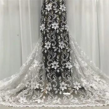 

GREEN Fashion Milk silk Lace Fabric Nigerian Net Lace white High Quality African sequins Lace Fabric for Bridal Lace Materials