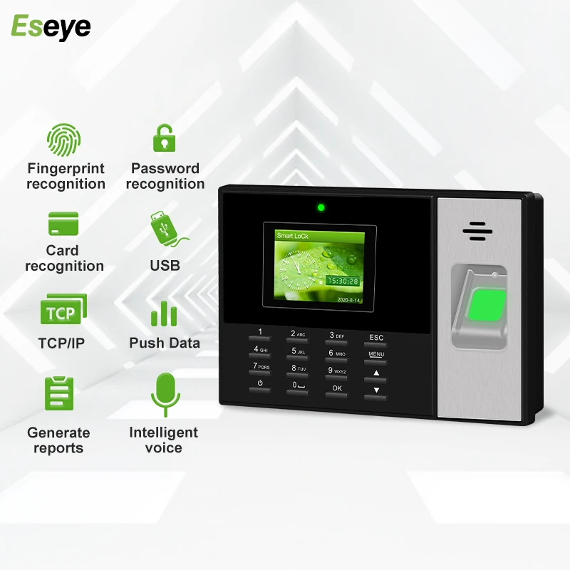 Eseye Biometric Fingerprint Rfid Attendance Access Control System Time