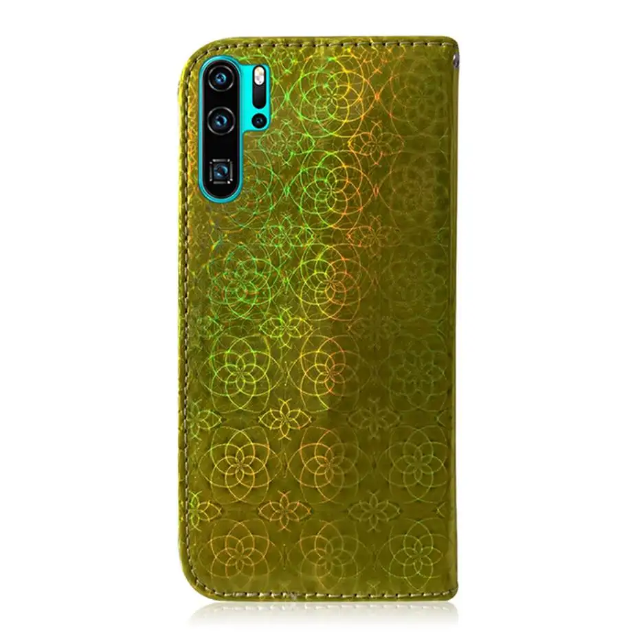 Лазерный флуоресцентный флип-чехол для huawei P30 P20 mate 20 Pro Lite Y5 Y6 Y7 Y9 P Smart Z Plus Honor 20 9X Pro 8X чехол Fundas