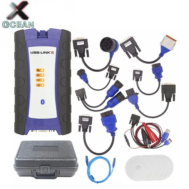 

Newest NEXIQed 2 USB Link Diesel Heavy Duty Truck Diagnosis Tool NEXIQed USB/Bluetooth USB Link Truck Full Set DHL Free shipping