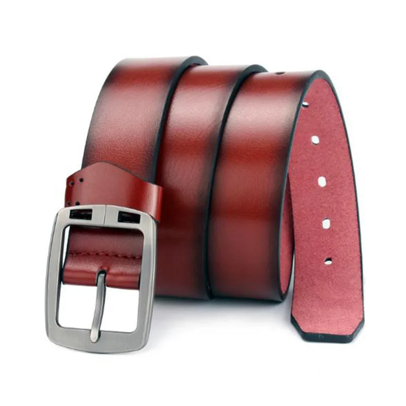

Men Metal Buckle PU Waistband Vintage Classic Belts Male Waist Strap Pin Alloy Drop Shipping Black
