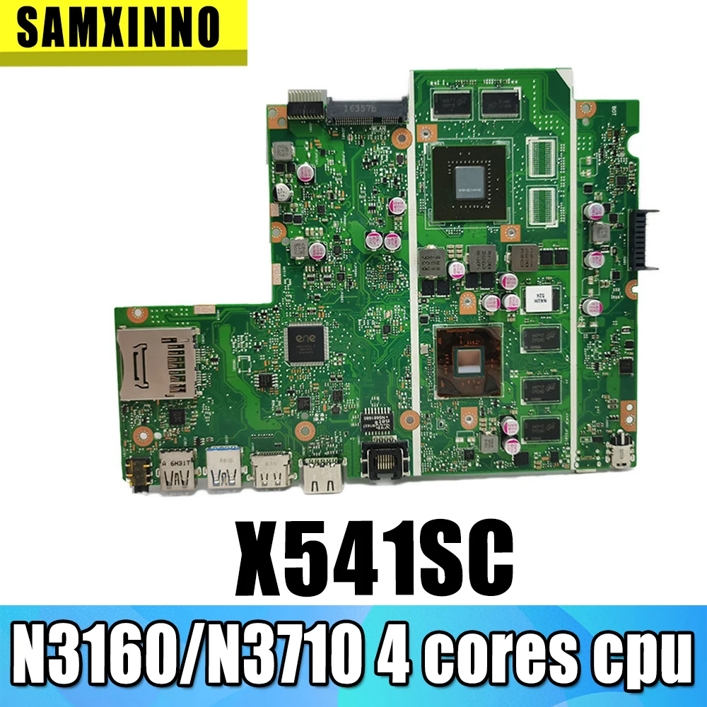 X541SC материнская плата N3160/N3710 4 ядра процессор Гб RAM REV2.0 для For Asus X541S ноутбука Тест