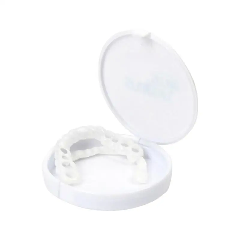 1 Set Reusable Upper Lower Teeth Whitening Denture Silicone Simulation Teeth Brace Set Dental Care Accessories 2