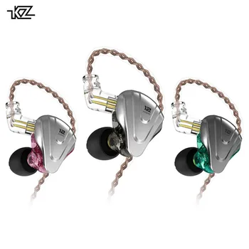 

KZ ZSX Terminator Metal Headset 5BA+1DD Hybrid 12 Units HIFI Bass Earbuds In Ear Earphone Monitor Noise Cancelling Earphones