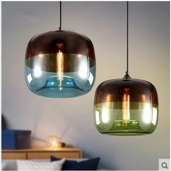 

New American Industrial Loft Vintage Pendant Lights Black White Iron Edison Glass Retro Loft Vintage Pendant Lights Lamp
