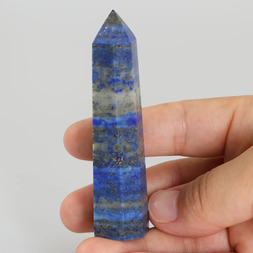 Натуральный Лазурит кварцевый кристалл волшебная палочка исцеляющий камень
