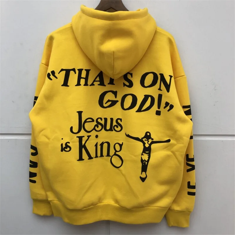 Новые и надписью «Jesus Is King пуловер Kanye West Толстовка Для мужчин Для женщин высокое качество пуловер