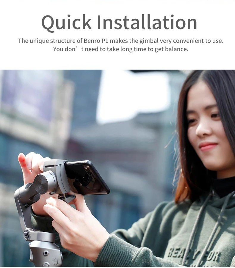 BENRO P1 3 осевой карданный Ручной Стабилизатор для смартфона iPhone Gopro hero 6 7 Huawei XiaoMi Pk