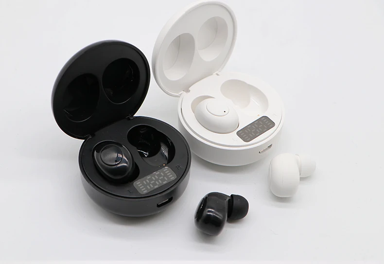 J1 TWS Bluetooth наушники V5.0 беспроводной светодиодный дисплей питания мини наушники стерео звук полностью совместимые Спортивные Беспроводные гарнитуры