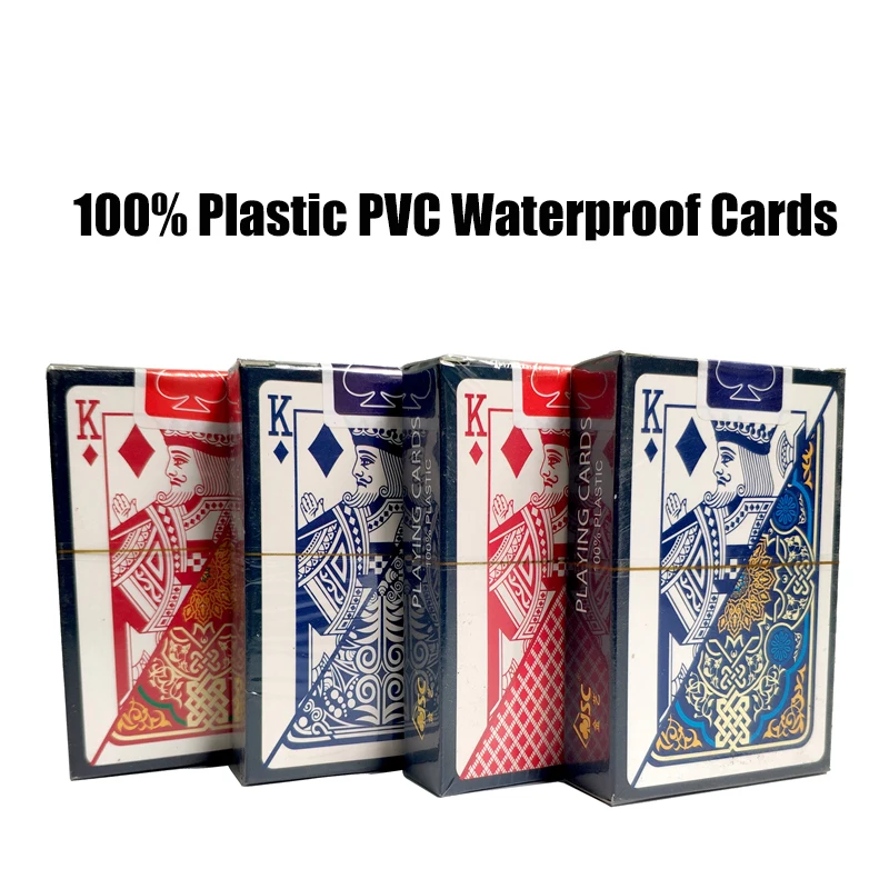 Пластик ПВХ шаблон баккара пластиковые водонепроницаемые Игральные карты Игры покер карты; настольные игры 58*88 мм карты