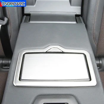 

Rear Water Cup Holder Panel Decoration Decals Car Styling For Audi Q5 FY 2018 2019 Stainless Steel Interior Accessories