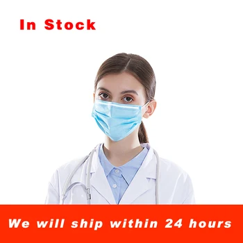 

100pcs Face Masks Disposable 3 Layers Dustproof Mask Facial Protective Cover Masks Set Anti-Dust Earloop