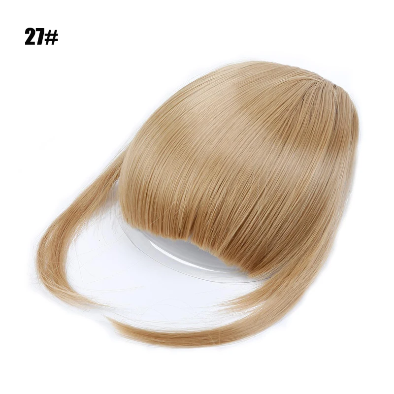 Short Straight Front Hair Clip in Hair Bangs Extension Synthetic Bangs synthetic bangs
